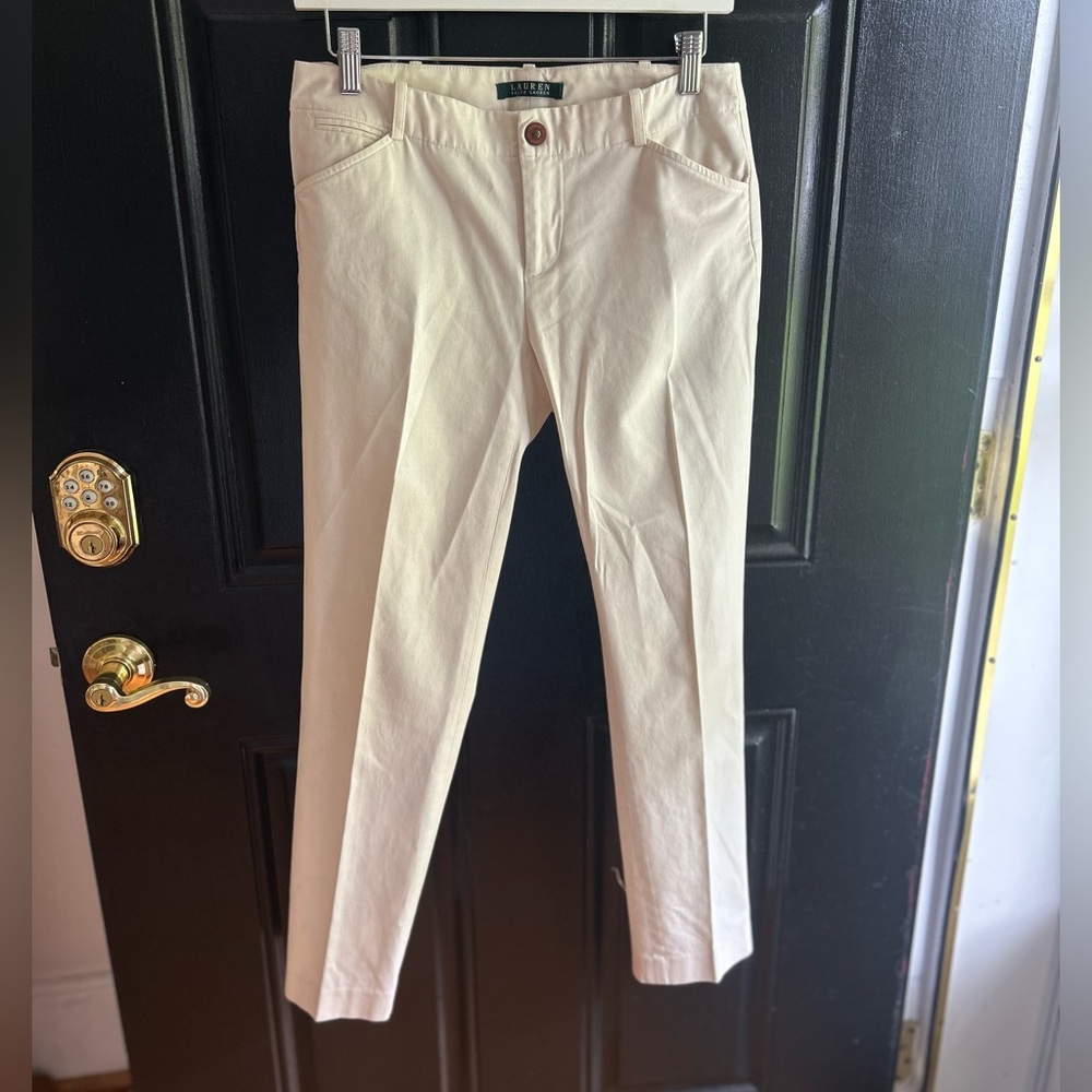 Lauren Ralph Lauren White Pleated Pants
